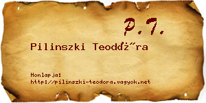 Pilinszki Teodóra névjegykártya